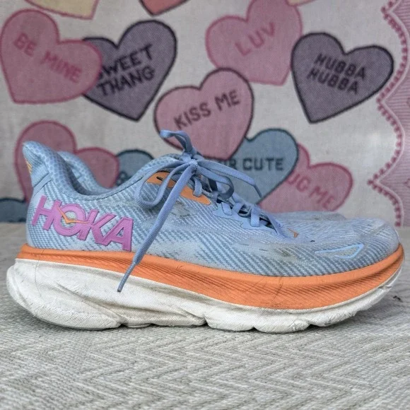 Size 9 - Hoka One One Clifton 9 Airy Blue W - Picture 4 of 10